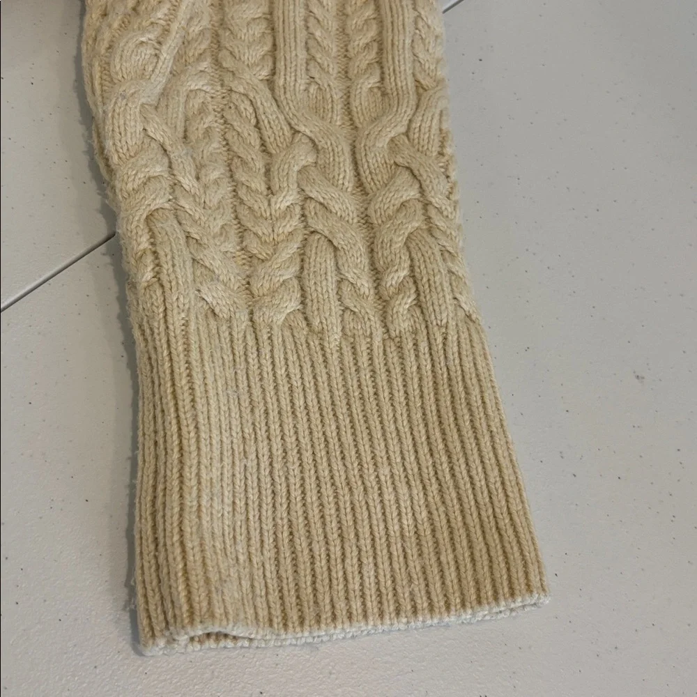 ZARA cable knit sweater When Harry Met Sally style ecru cream medium oversized - Picture 10 of 15